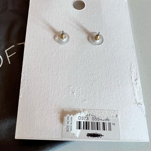 Loft Rhinestone Silver Tone Drop Earrings New With Tags - Picture 4 of 8